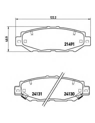 Pastillas de freno traseras BREMBO P 83 038 - TOYOTA CHASER