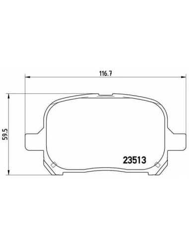 Pastillas de freno delanteras BREMBO P 83 040 - TOYOTA CAMRY SOLARA Descapotable