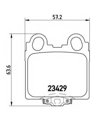 Pastillas de freno traseras BREMBO P 83 045 - TOYOTA ALTEZZA