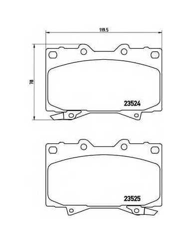 Pastillas de freno delanteras BREMBO P 83 048 - TOYOTA LAND CRUISER Pick-up