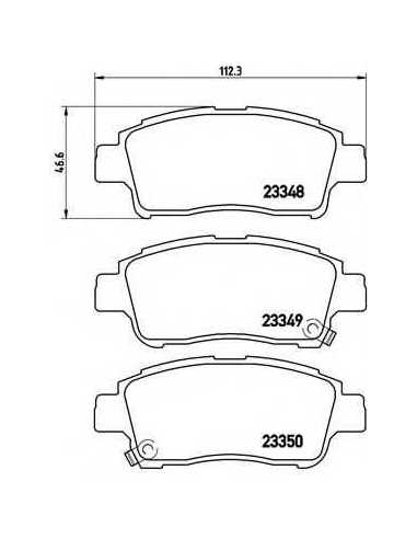 Pastillas de freno delanteras BREMBO P 83 050 - TOYOTA YARIS