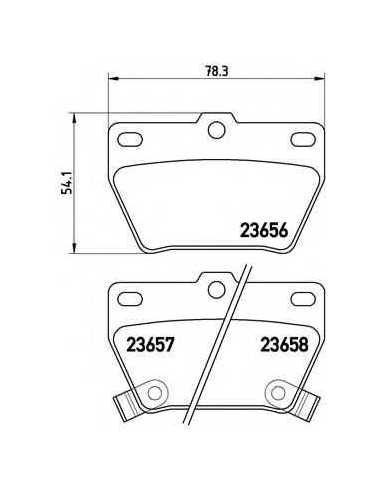 Pastillas de freno BREMBO P 83 057 - TOYOTA RAV 4 Mk II