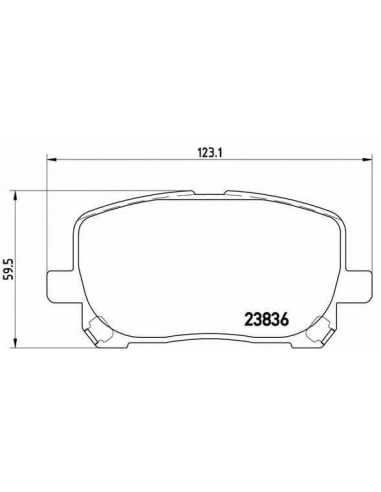 Pastillas de freno delanteras BREMBO P 83 061 - TOYOTA PICNIC