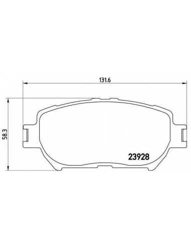 Pastillas de freno delanteras BREMBO P 83 062 - TOYOTA CAMRY Sedán