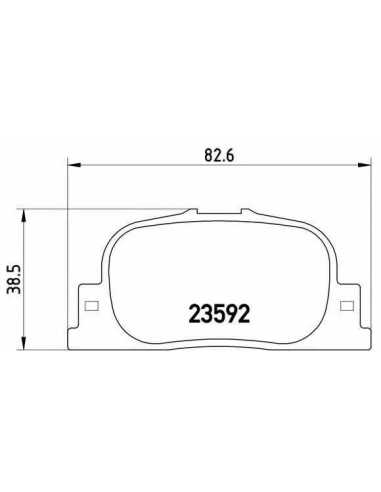 Pastillas de freno traseras BREMBO P 83 063 - TOYOTA PRIUS Fastback