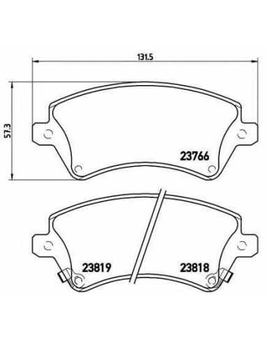 Pastillas de freno delanteras BREMBO P 83 064 - TOYOTA AXIO/ALTIS Sedán