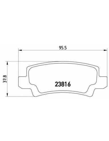 Pastillas de freno traseras BREMBO P 83 065 - TOYOTA RUNX