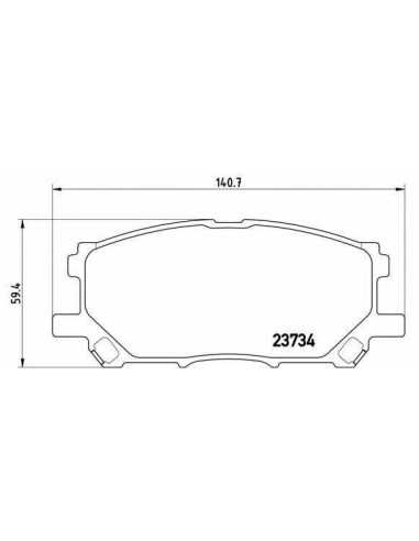 Pastillas de freno delanteras BREMBO P 83 067 - TOYOTA HARRIER