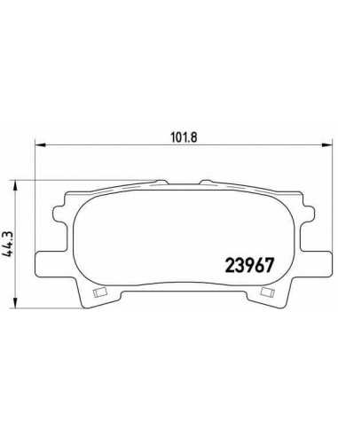 Pastillas de freno traseras BREMBO P 83 068 - TOYOTA HARRIER