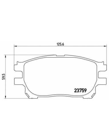 Pastillas de freno delanteras BREMBO P 83 070 - TOYOTA ESTIMA