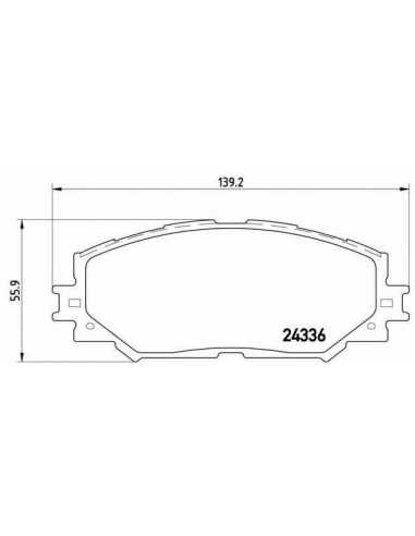 Pastillas de freno delanteras BREMBO P 83 082 - TOYOTA RAV 4 IV