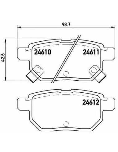 Pastillas de freno traseras BREMBO P 83 083 - ASTON MARTIN CYGNET