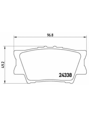 Pastillas de freno traseras BREMBO P 83 089 - TOYOTA MATRIX