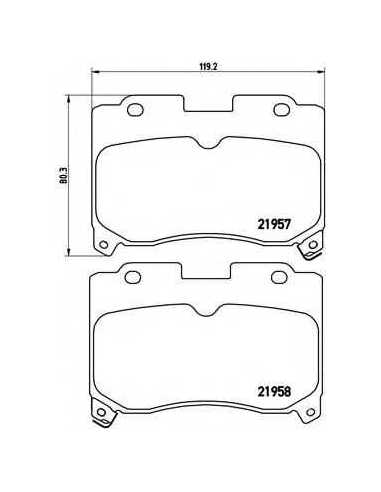 Pastillas de freno delanteras BREMBO P 83 090 - TOYOTA CELICA