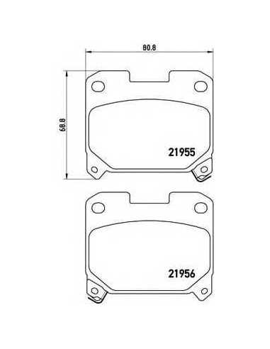 Pastillas de freno traseras BREMBO P 83 091 - TOYOTA SUPRA