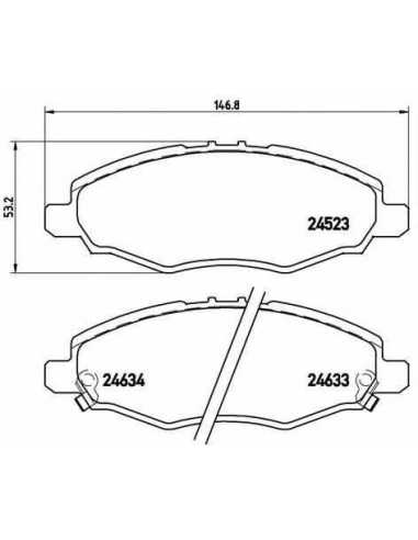 Pastillas de freno delanteras BREMBO P 83 094 - TOYOTA HILUX