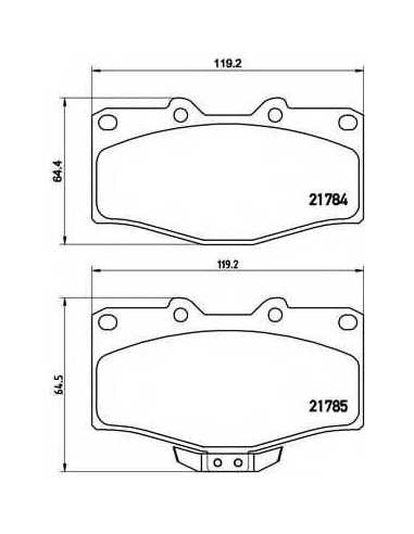 Pastillas de freno delanteras BREMBO P 83 095 - TOYOTA TACOMA II Pick-up