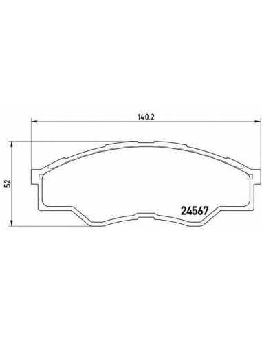 Pastillas de freno delanteras BREMBO P 83 096 - TOYOTA HILUX