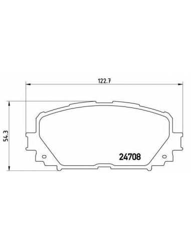 Pastillas de freno delanteras BREMBO P 83 101 - TOYOTA VITZ