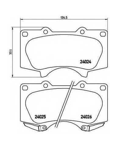 Pastillas de freno delanteras BREMBO P 83 102 - TOYOTA LAND CRUISER PRADO