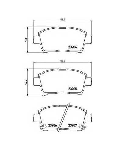 Pastillas de freno delanteras BREMBO P 83 103 - TOYOTA RUNX