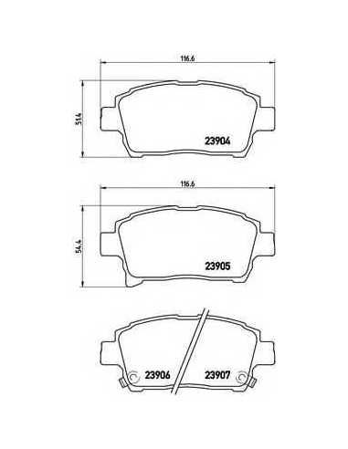 Pastillas de freno delanteras BREMBO P 83 103 - TOYOTA WILL Vi