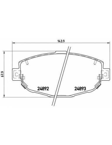 Pastillas de freno delanteras BREMBO P 83 104 - TOYOTA SOARER Coupé