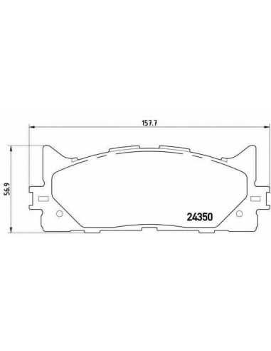 Pastillas de freno delanteras BREMBO P 83 117 - TOYOTA AURION Sedán