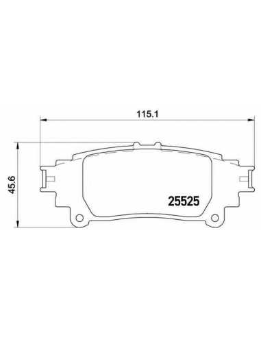 Pastillas de freno traseras BREMBO P 83 132 - LEXUS GS