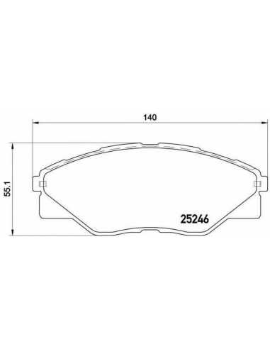 Pastillas de freno delanteras BREMBO P 83 137 - TOYOTA HILUX III Caja/Chasis