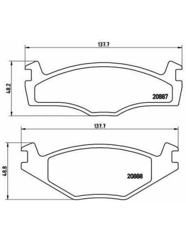 Pastillas de freno delanteras BREMBO P 85 005 - SEAT CORDOBA Sedán