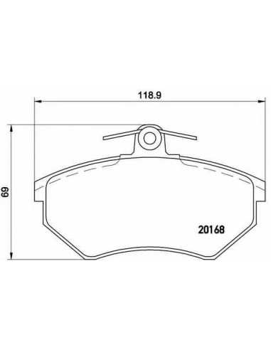 Pastillas de freno delanteras BREMBO P 85 011 - VW CADDY Mk II