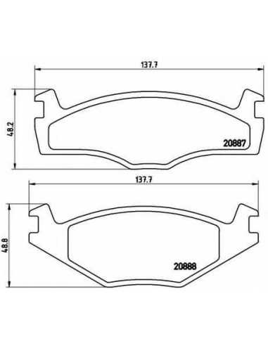 Pastillas de freno delanteras BREMBO P 85 012 - VW GOLF Mk III