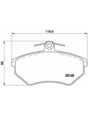 Pastillas de freno delanteras BREMBO P 85 015 - SEAT CORDOBA Sedán