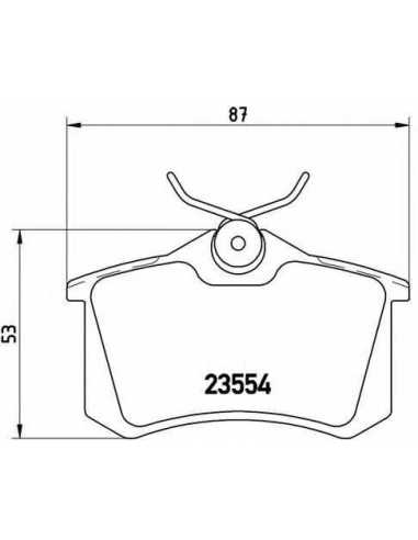 Pastillas de freno traseras BREMBO P 85 017 - VW JETTA III