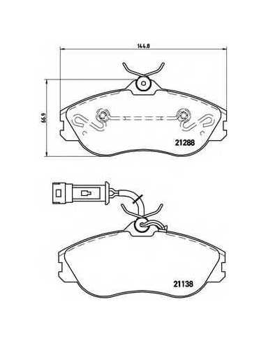 Pastillas de freno delanteras BREMBO P 85 018 - AUDI CABRIOLET