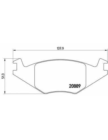 Pastillas de freno delanteras BREMBO P 85 019 - SEAT IBIZA Mk II