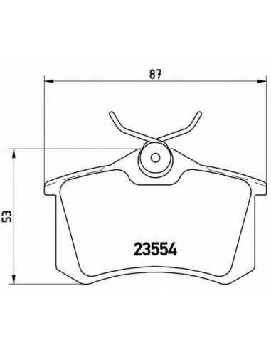 Pastillas de freno traseras BREMBO P 85 020 - AUDI TT Roadster