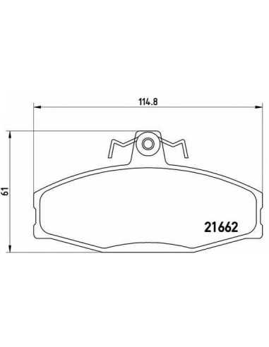 Pastillas de freno delanteras BREMBO P 85 022 - SKODA FAVORIT