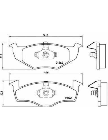 Pastillas de freno delanteras BREMBO P 85 025 - SKODA FABIA