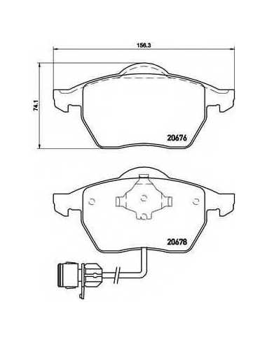 Pastillas de freno delanteras BREMBO P 85 026 - AUDI 100 Sedán