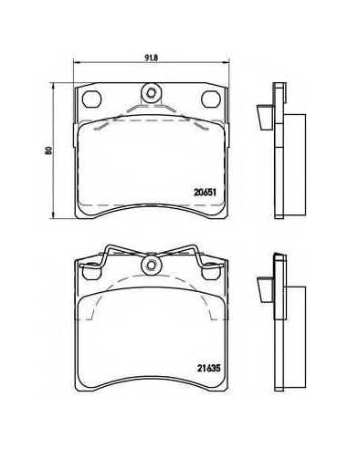 Pastillas de freno delanteras BREMBO P 85 027 - VW TRANSPORTER Mk IV Caja/Chasis