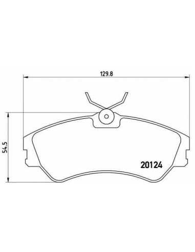 Pastillas de freno delanteras BREMBO P 85 028 - VW TRANSPORTER Mk IV Caja/Chasis