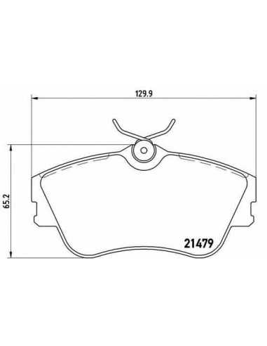 Pastillas de freno delanteras BREMBO P 85 029 - VW TRANSPORTER Mk IV Caja/Chasis