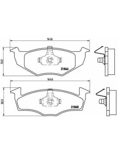 Pastillas de freno delanteras BREMBO P 85 031 - SEAT CORDOBA Sedán