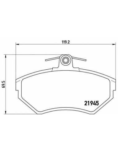 Pastillas de freno delanteras BREMBO P 85 032 - SEAT CORDOBA Vario