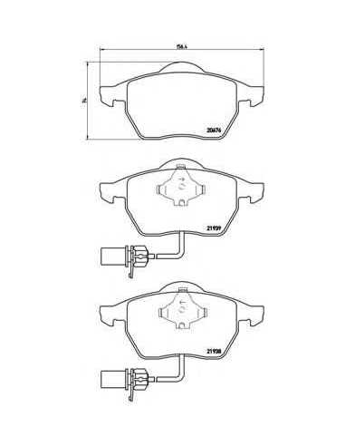 Pastillas de freno delanteras BREMBO P 85 037 - AUDI A4 Sedán