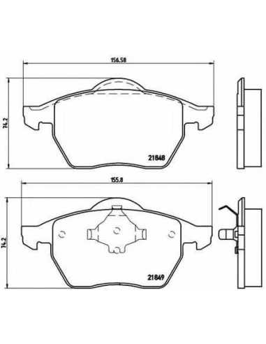 Pastillas de freno delanteras BREMBO P 85 039 - VW SHARAN