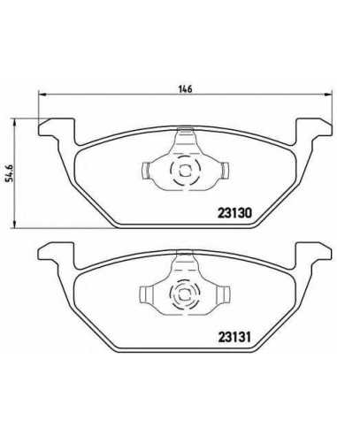 Pastillas de freno delanteras BREMBO P 85 041 - VW DERBY Sedán