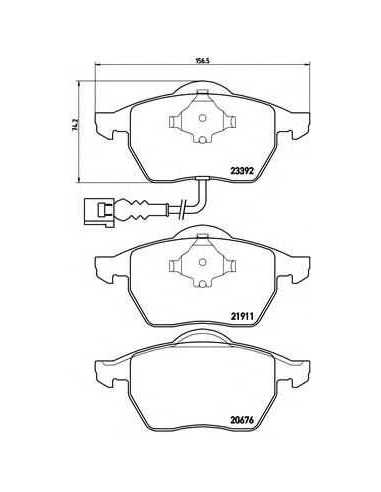 Pastillas de freno delanteras BREMBO P 85 045 - VW GOLF Mk IV Estate